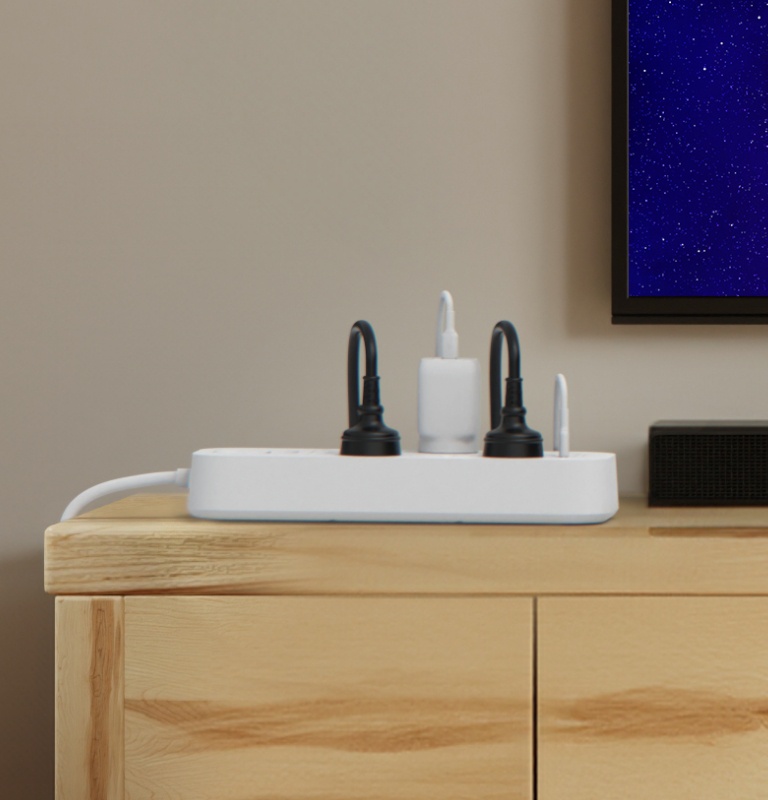 6-Outlet Surge Protector with Dual USB-C 30W Power Strip for Home, Office, Travel, Computer Desktop, Laptop, Home Entertainment Systems, Appliances  