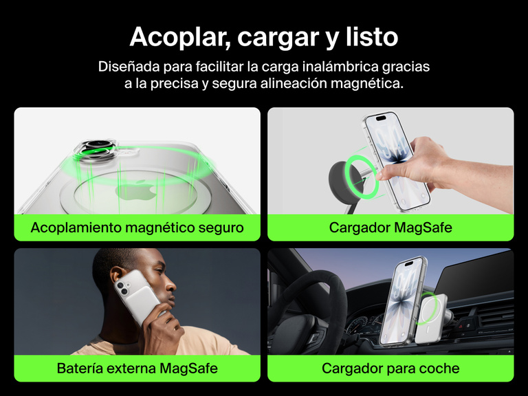 Belkin SheerForce Clear Series Case for iPhone 17 supports MagSafe accessories with strong magnetic attachment for chargers, power banks, and car mounts.