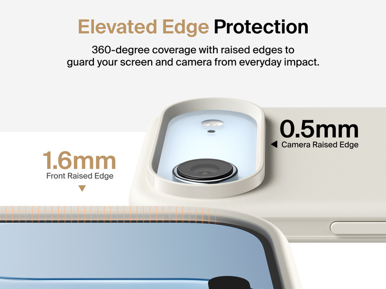 Belkin ScreenForce Protect Series Case for iPhone 17 with elevated edge design and military-grade drop protection up to 13 feet.