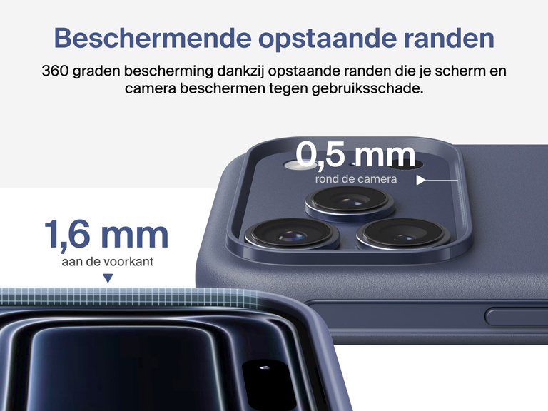 Belkin ScreenForce Protect-hoesje voor de iPhone 17, met opstaande randen en valbescherming conform militaire normen, tot 4 m.