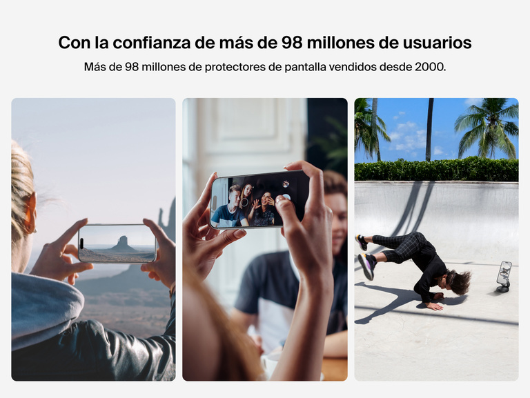 Belkin ScreenForce InvisiGlass Screen Protector trusted by over 81 million users worldwide for durable iPhone protection.