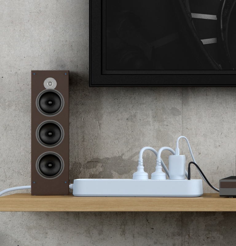 8-Outlet Surge Protector with Dual USB-C 30W Power Strip for Home, Office, Travel, Computer Desktop, Laptop, Home Entertainment Systems, Appliances  