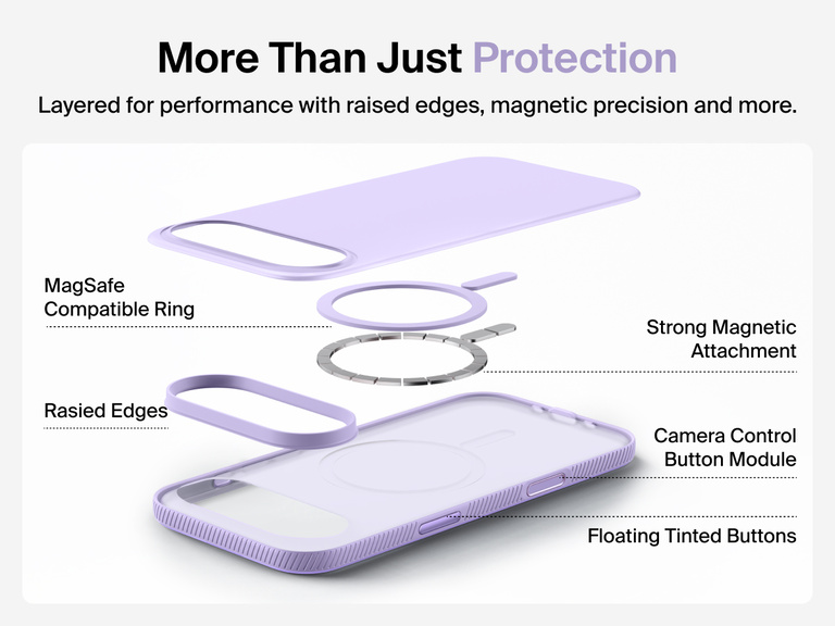 Belkin SheerForce Grip Series Case for iPhone 17 supports MagSafe and Qi2 wireless charging with strong magnetic alignment.