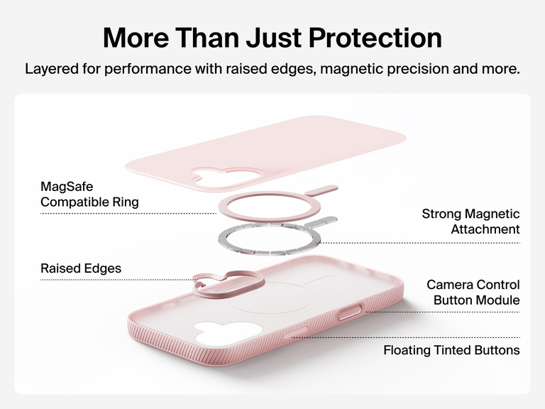 Belkin SheerForce Grip Series Case for iPhone 17 supports MagSafe and Qi2 wireless charging with strong magnetic alignment.