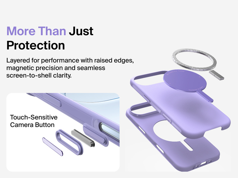 Belkin ScreenForce Protect Series Case for iPhone 17 with MagSafe and Qi2 compatibility for strong magnetic attachment to chargers and accessories.