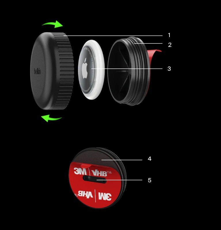 Simple twist-and-lock engineering.  