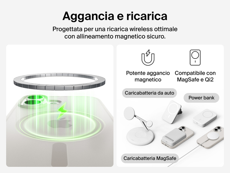 Close-up of Belkin SheerForce Grip Series Case for iPhone 17 with textured edges for secure, comfortable handling.