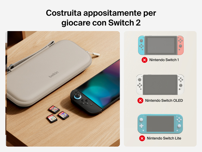 Illustrazione di un supporto di ricarica magnetica compatto 3 in 1 BoostCharge Belkin che ricarica un iPhone, un Apple Watch e gli AirPods tramite la tecnologia di ricarica wireless rapida Qi2.
