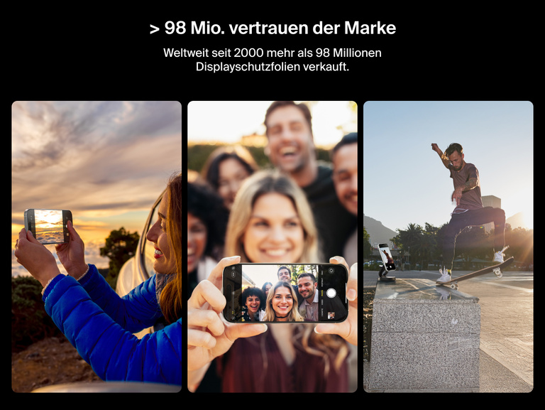 Belkin ScreenForce UltraGlass 2 Screen Protector trusted by over 81 million users worldwide for reliable iPhone screen protection.