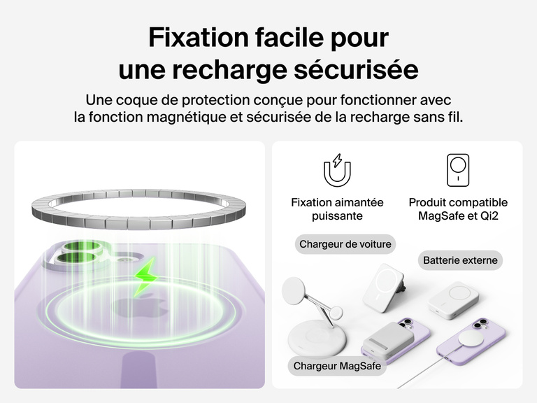 Close-up of Belkin SheerForce Grip Series Case for iPhone 17 with textured edges for secure, comfortable handling.