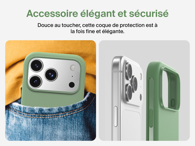 Coque de protection Belkin ScreenForce Protect&nbsp;Series pour iPhone&nbsp;17 avec bouton de contr&ocirc;le r&eacute;actif pour l'appareil photo et design en couches pour une protection durable, pr&eacute;cise et magn&eacute;tique.