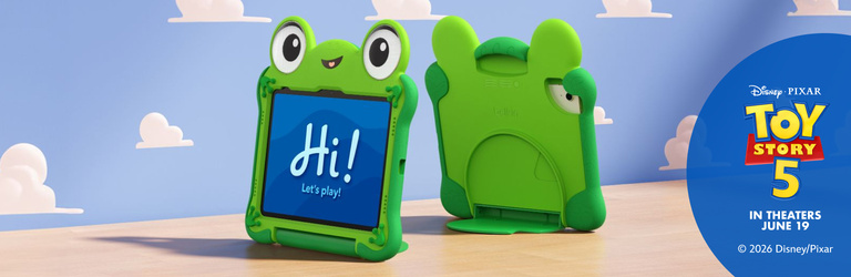 Disney-themed tablet accessories displayed on Lilypad with playful character-inspired design in a nature setting