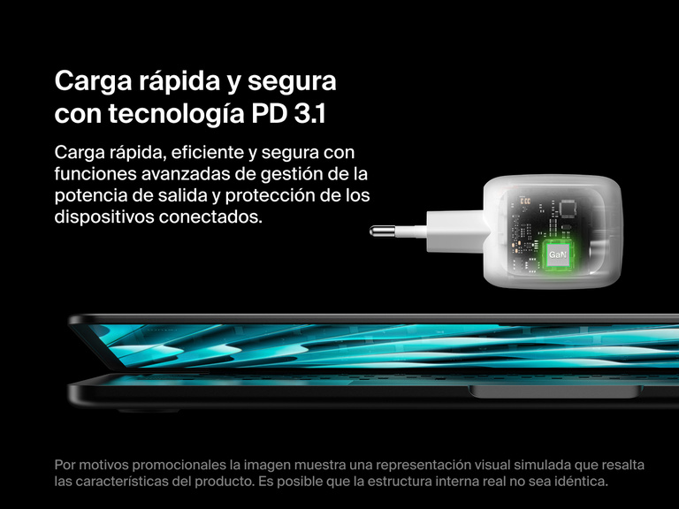 El cargador de pared doble USB-C GaN de 50 W Belkin BoostCharge Pro ofrece una carga rápida, eficiente y segura con gestión de energía avanzada y protección de dispositivos.