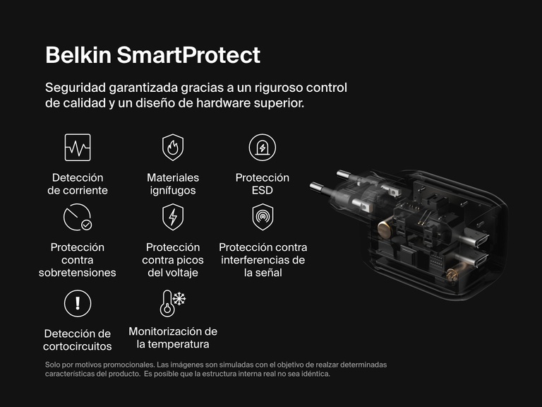 El cargador de pared USB-C doble (65 W) de Belkin Gaming posee un diseño compacto y portátil que resulta ideal para viajar y poder cargar la Nintendo Switch 2 sobre la marcha en cualquier parte.