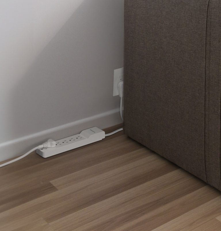 Belkin Surge Protector Power Strip with 6 AC Outlets, 6ft/1.8M Long Heavy-Duty Extension Cord, & 360-Degree Rotating AC Plug for Conference Rooms, Computer Desktops, & More - 1080 Joules of Protection 