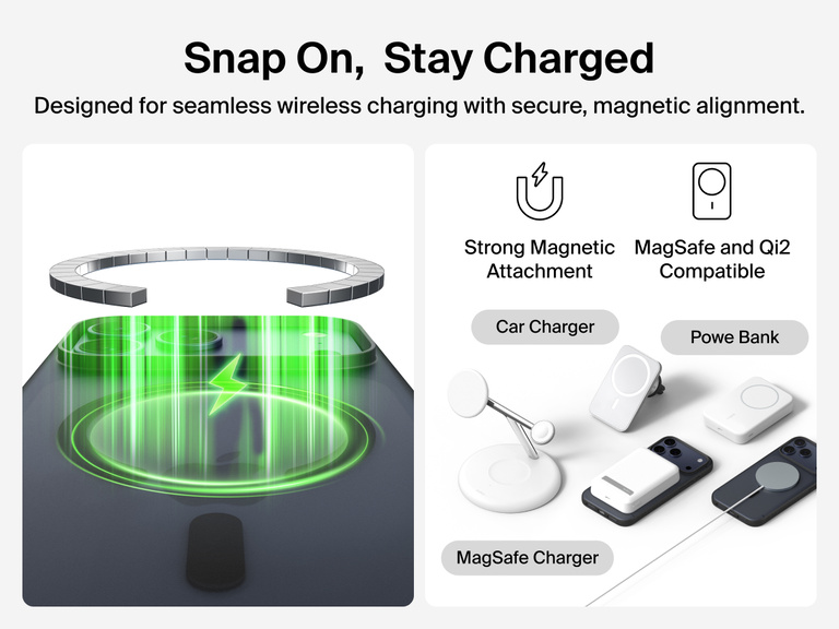 Close-up of Belkin SheerForce Grip Series Case for iPhone 17 with textured edges for secure, comfortable handling.