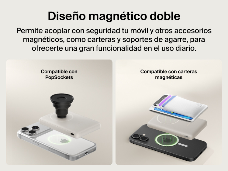 Belkin BoostCharge Slim Magnetic Power Bank 5K with Qi2 highlighting an ultra-slim, lightweight design with smart thermal control for safe, pocket-friendly portable charging.