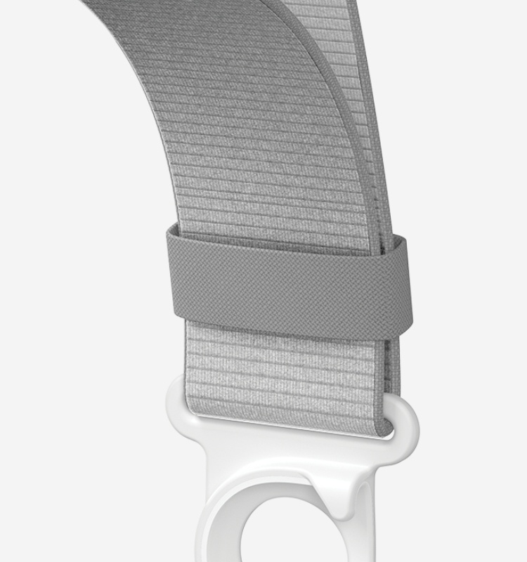 Makroaufnahme des Kopfgurts für die Apple Vision Pro