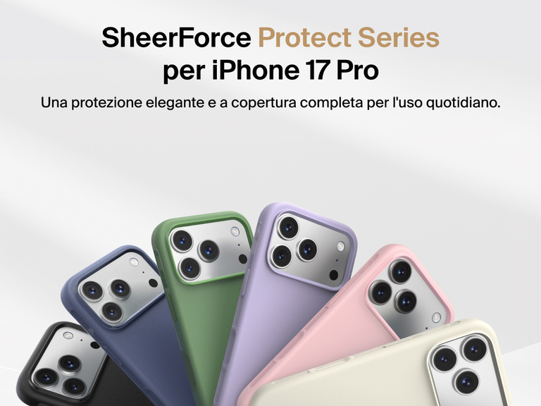 La custodia Belkin SheerForce Protect Series per iPhone 17 offre una copertura durevole e compatta e una protezione quotidiana per il tuo dispositivo.