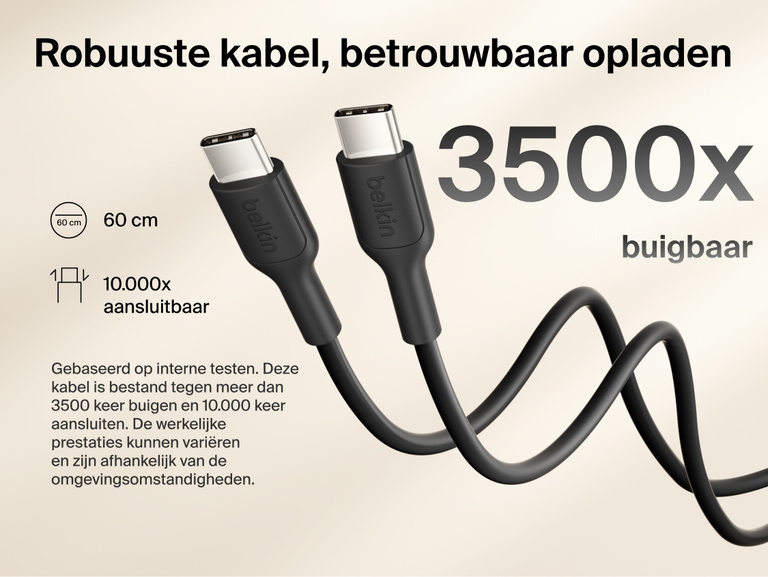Slim Magnetic Power Bank 10K with Qi2 USB-C cable detail showing durable connectors and bend resistance performance