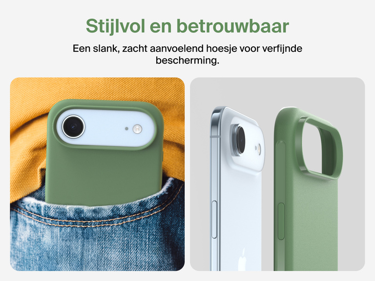 Belkin ScreenForce Protect-hoesje met aanraakgevoelige cameraknop en een meerlaags design voor magnetische precisie en duurzame bescherming van je iPhone 17.