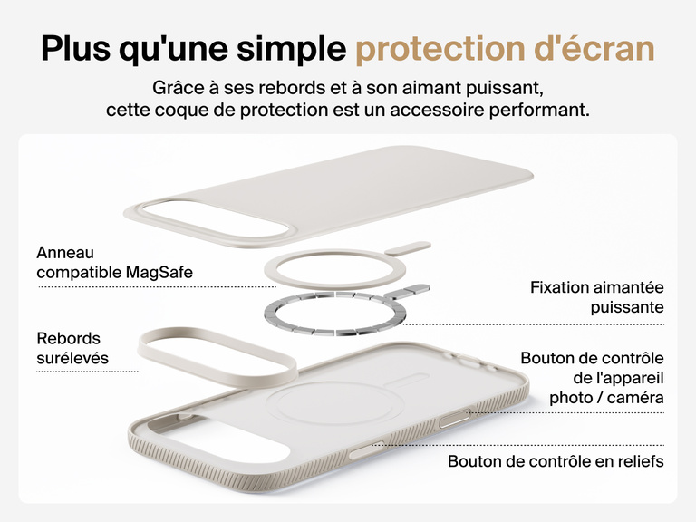 Belkin SheerForce Grip Series Case for iPhone 17 supports MagSafe and Qi2 wireless charging with strong magnetic alignment.