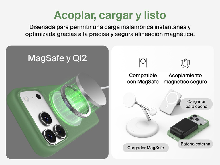 La funda SheerForce Protect Series para iPhone 17 de Belkin cuenta con bordes realzados para preservar efizcamente la pantalla y las lentes de la c&aacute;mara y su dise&ntilde;o no obstaculiza la carga magn&eacute;tica inal&aacute;mbrica.