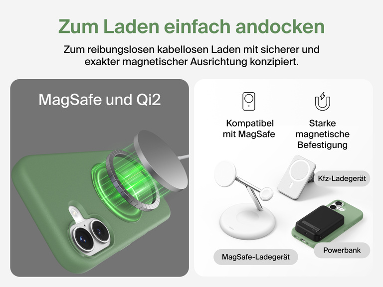 Belkin H&uuml;lle der SheerForce Protect Serie f&uuml;r iPhone 17 mit erh&ouml;hten R&auml;ndern zum Bildschirm- und Kameraschutz, entwickelt zum nahtlosen magnetischen, kabellosen Laden.