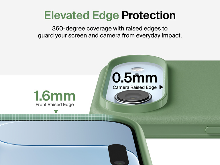 Belkin ScreenForce Protect Series Case for iPhone 17 with elevated edge design and military-grade drop protection up to 13 feet.