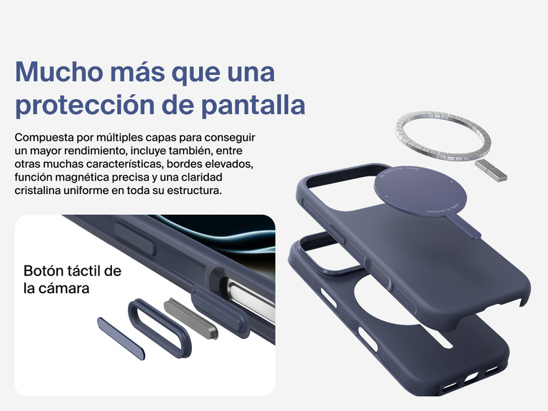 La funda SheerForce Protect Series de Belkin para iPhone 17 es compatible con MagSafe y Qi2 para proporcionar un potente acoplamiento magn&eacute;tico con cargadores y otros accesorios.