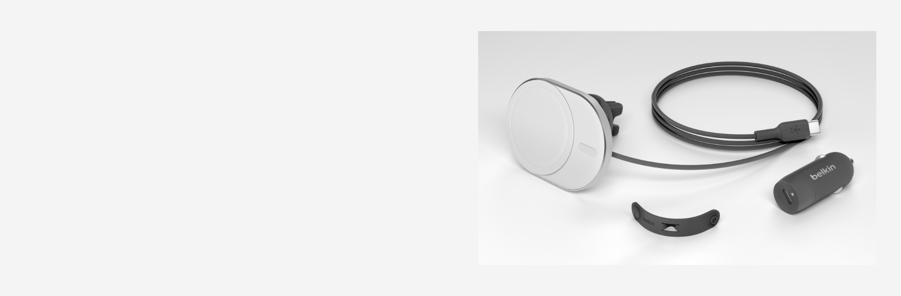 מטען רכב אלחוטי מגנטי&nbsp;BoostCharge Pro עם Qi2 בהספק 15W מבית Belkin