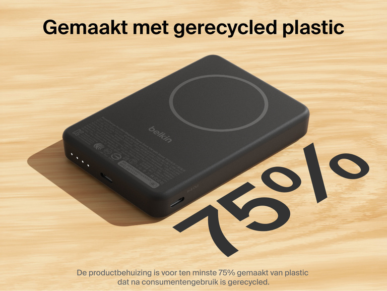 one line of seo optimized ada compliant alt text for the attached image of Slim Magnetic Power Bank 10K with Qi2