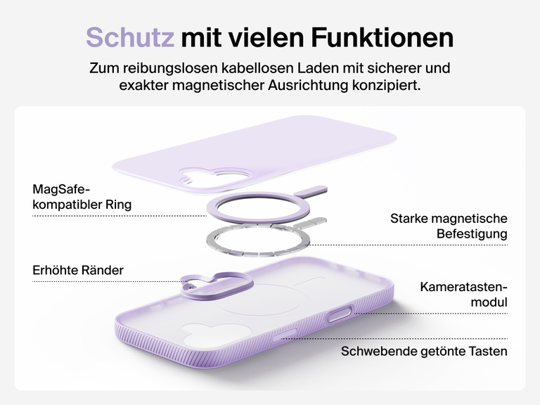 Close-up of Belkin SheerForce Grip Series Case for iPhone 17 with textured edges for secure, comfortable handling.