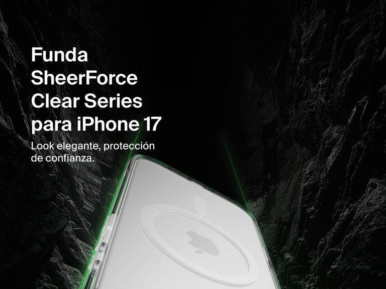 Belkin SheerForce Clear Series Case for iPhone 17 shown with slim transparent design and durable protection.