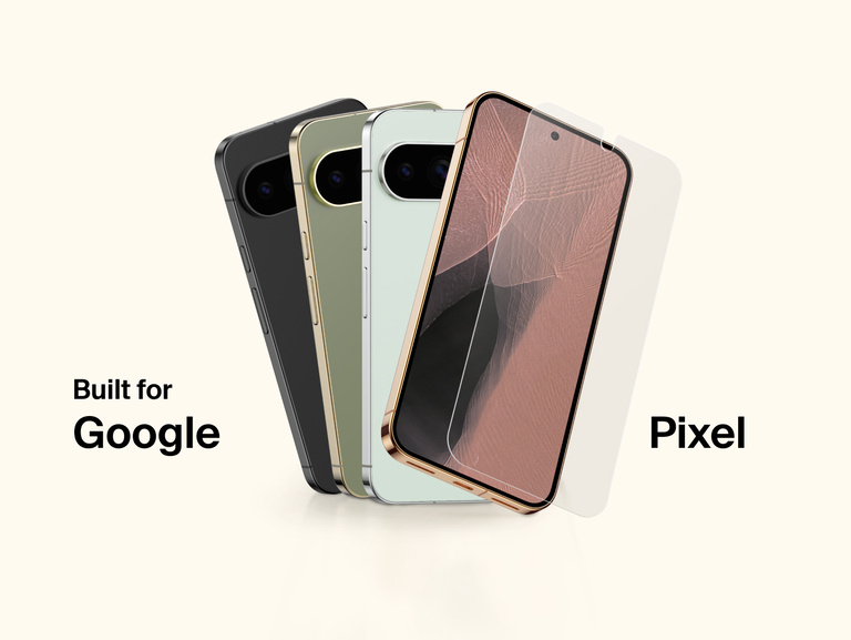 Belkin Titan SmartShield Anti-Reflective Screen Protector for Google Pixel 11 shown installed across multiple Google Pixel 11 color options.
