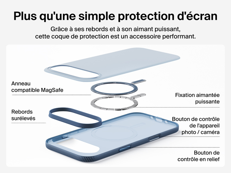 Belkin SheerForce Grip Series Case for iPhone 17 supports MagSafe and Qi2 wireless charging with strong magnetic alignment.