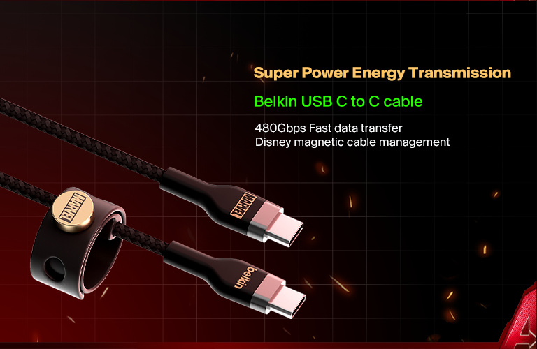 BoostCharge Pro Flex Silicone USB-C to USB-C Cable (Marvel Collection) | Belkin