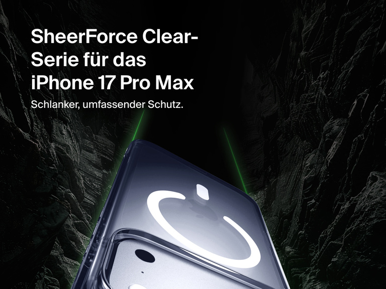 Belkin SheerForce Clear Series Case for iPhone 17 shown with slim transparent design and durable protection.