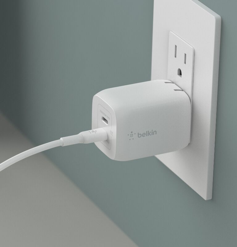 BoostCharge Pro 65W Dual Port USB-C GaN Wall Charger | Belkin JP