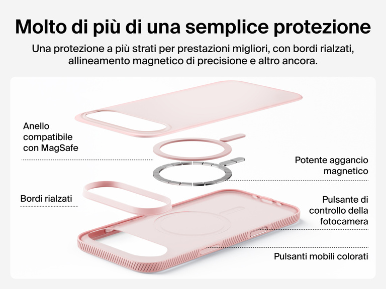 Belkin SheerForce Grip Series Case for iPhone 17 supports MagSafe and Qi2 wireless charging with strong magnetic alignment.