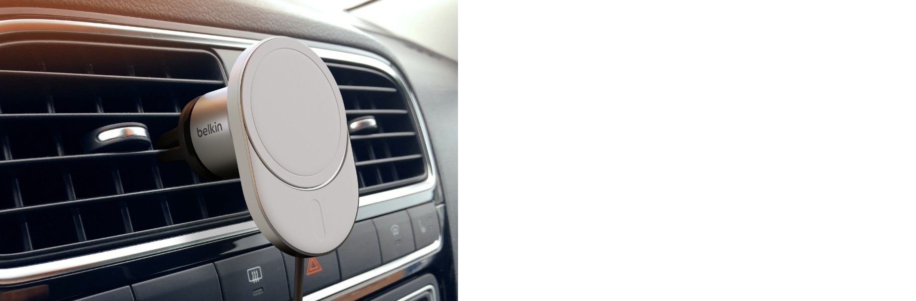 מטען רכב אלחוטי מגנטי&nbsp;BoostCharge Pro עם Qi2 בהספק 15W מבית Belkin