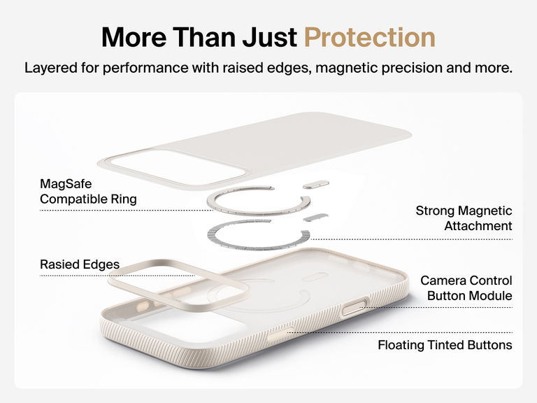 Belkin SheerForce Grip Series Case for iPhone 17 supports MagSafe and Qi2 wireless charging with strong magnetic alignment.