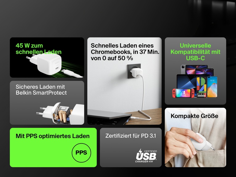 Explosionsdarstellung des Belkin Gaming Travel Case für die Nintendo Switch 2 mit Fächern für Game-Karten, Mesh-Staufach und robustem Reißverschluss.