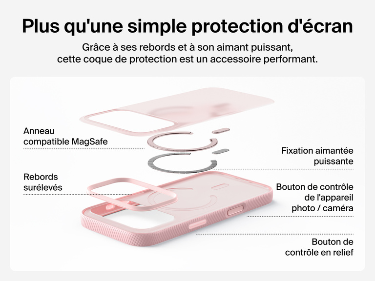 Belkin SheerForce Grip Series Case for iPhone 17 supports MagSafe and Qi2 wireless charging with strong magnetic alignment.