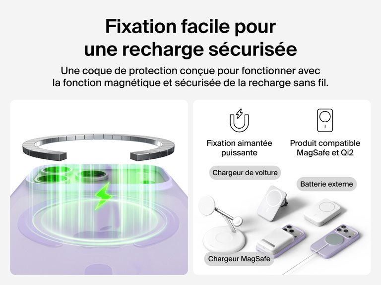 Close-up of Belkin SheerForce Grip Series Case for iPhone 17 with textured edges for secure, comfortable handling.