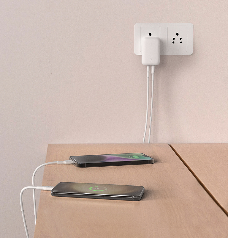 42W Dual Wall Charger, Fast Charging for iPhone 15, 14, 13, Plus, Pro, Pro Max, Galaxy S23 Ultra, iPad and more 