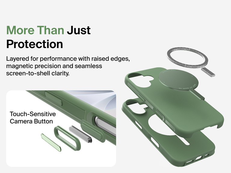 Belkin ScreenForce Protect Series Case for iPhone 17 with MagSafe and Qi2 compatibility for strong magnetic attachment to chargers and accessories.