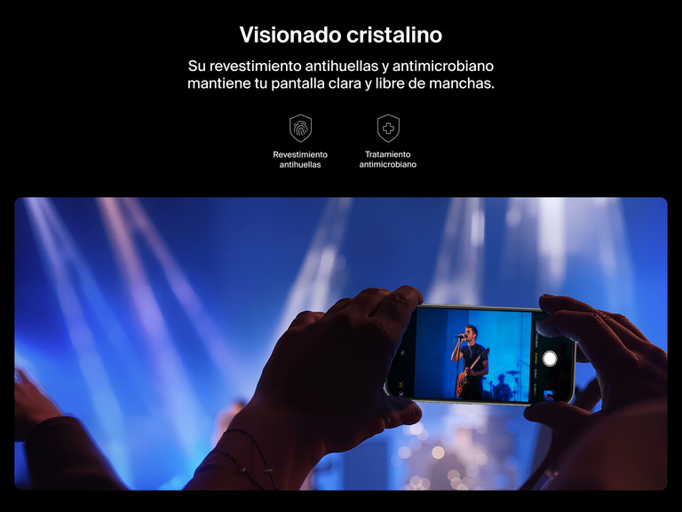 Belkin ScreenForce UltraGlass 2 Screen Protector with anti-fingerprint coating and antimicrobial treatment for crystal clear viewing.