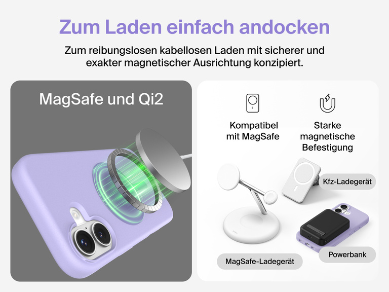 Belkin H&uuml;lle der SheerForce Protect Serie f&uuml;r iPhone 17 mit erh&ouml;hten R&auml;ndern zum Bildschirm- und Kameraschutz, entwickelt zum nahtlosen magnetischen, kabellosen Laden.