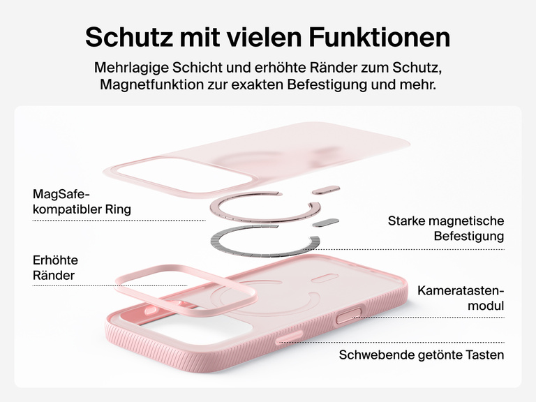 Belkin SheerForce Grip Series Case for iPhone 17 supports MagSafe and Qi2 wireless charging with strong magnetic alignment.
